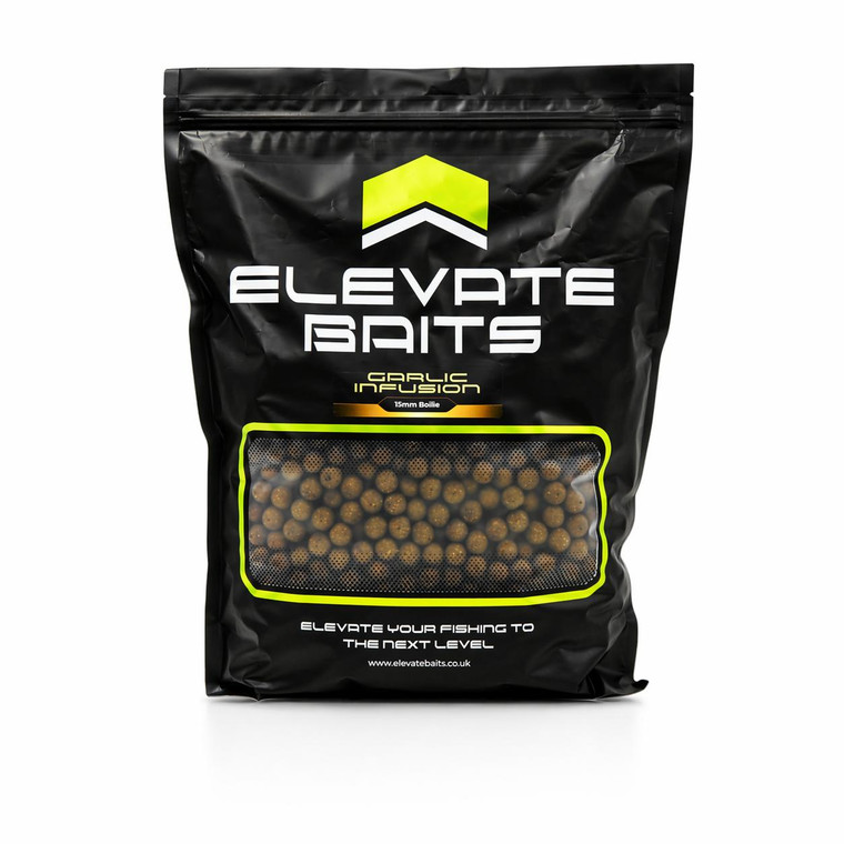  Elevate Baits Garlic Infusion Boilies 1kg 
