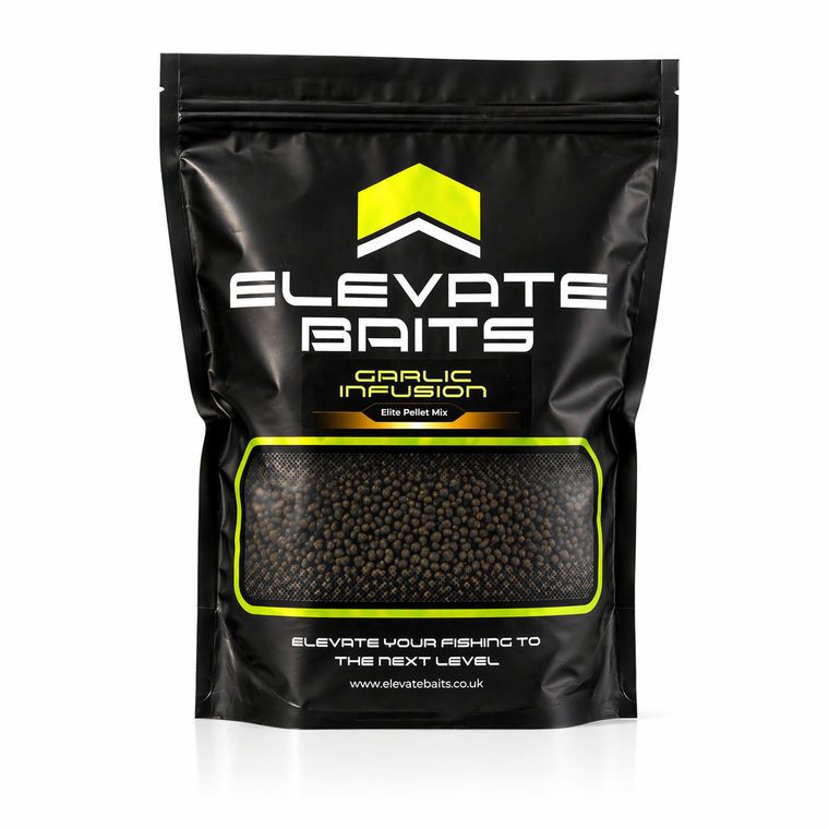 Elevate Baits Garlic Infusion Elite Pellet Mix 1kg