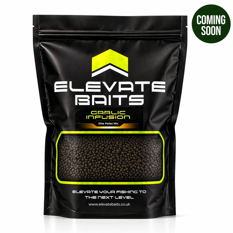 Elevate Baits Garlic Infusion Elite Pellet Mix 1kg - Hooked Tackle