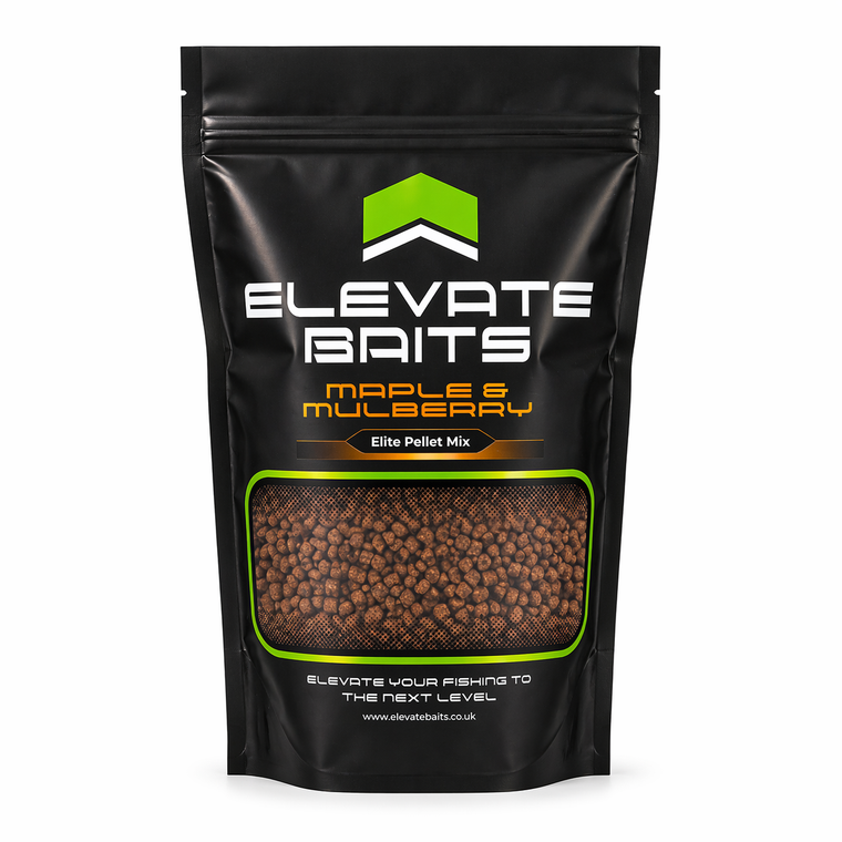 Elevate Baits Maple and Mulberry 1kg Elite Pellet - Hooked Tackle