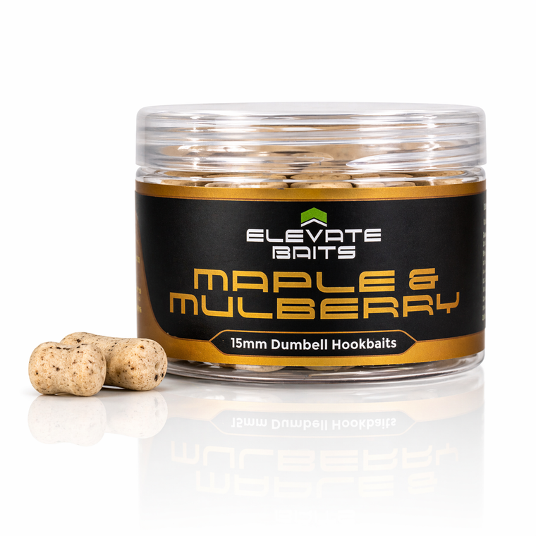 Elevate Baits Maple and Mulberry 15mm Dumbell Hookbaits - Hooked Tackle