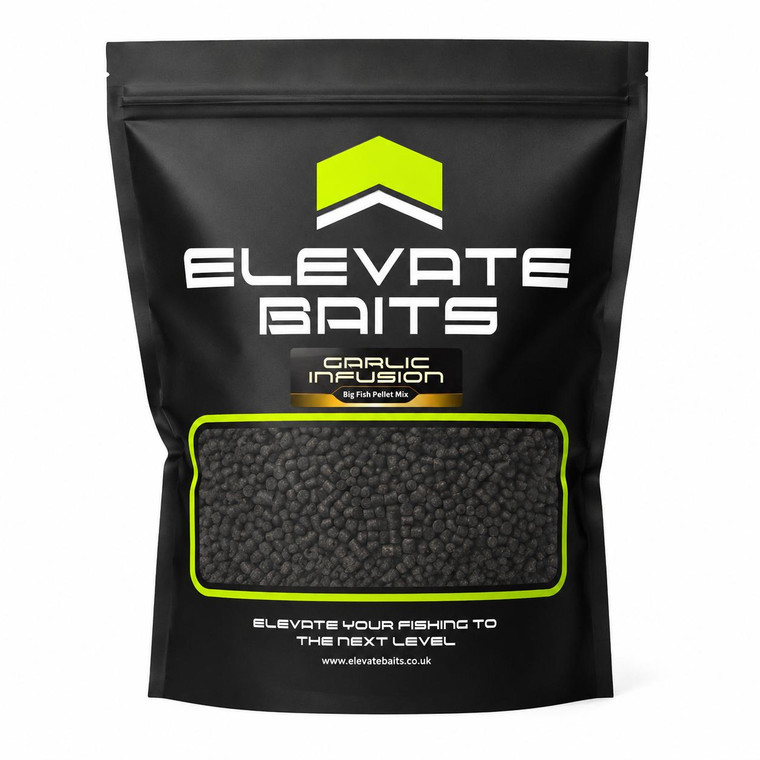  Elevate Baits Garlic Big Fish Pellet Mix 1kg 