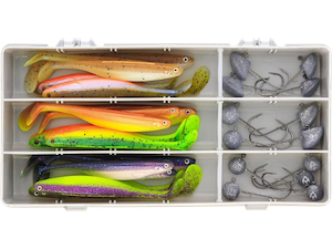 Westin Zander Jigging Lure Box 32 Piece Kit for Predator Fishing