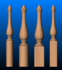 K11 OTP Series Newel Posts For Stairs-Unique Newel Posts-Vintage Wood Newel Posts