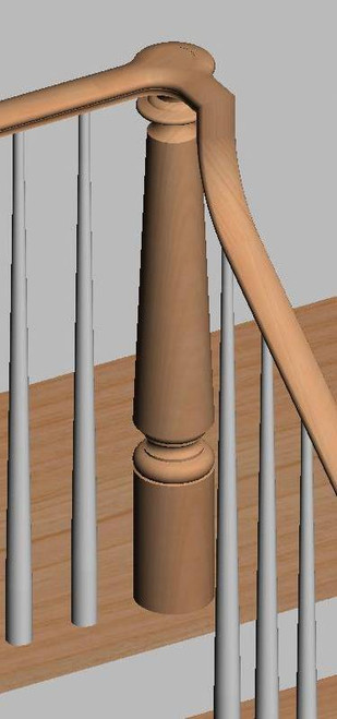 K7_81 Gooseneck 2 Rise LH W/Cap K7_81 Gooseneck 2 Rise LH W/Cap