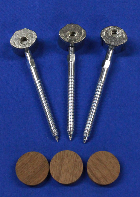 Includes 3 railbolts and wood plugs Includes 3 railbolts and wood plugs