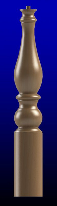 7 inch Large Newel Post Round Bottom OTP-K16 Newel Posts-Large Newel Posts-Oversized Newel Posts-Unique Newel Posts