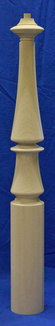 5-1/4 inch Large Newel Post Round Bottom Paint Grade