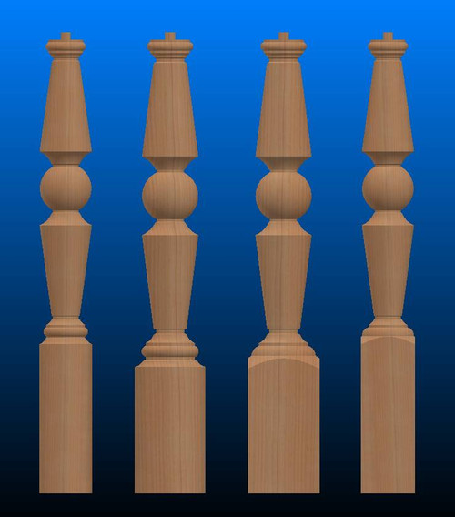 K02 Series Oversized Newel Posts-Wood Newel Posts-Large Turned Newel Posts