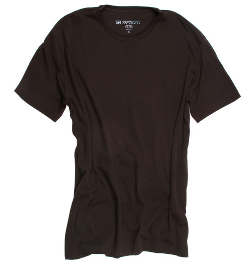 Luxury Crew-Neck Short Sleeves Pima Cotton Mens T-Shirt Coffee
Georg Roth is proud to feature his love of T-Shirts. 
The World’s Greatest T-Shirt
Made of natural materials
Our guarantee:
100% Super combined Pima Cotton / Organic
Wash UP TO 60 DEGREES Celcius 
Zero percent shrinkage, dryer proof
Maximum maturity of elasticity & shape
Ecological dyes of supreme quality & free of chemicals
Coffee Crew-Neck T-Shirt