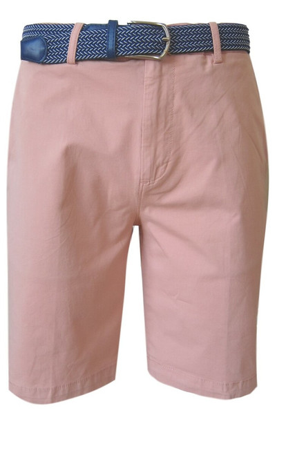 Label: Georg Roth Los Angeles
We call it the perfect timing with Spring and Summer ahead.... 
Perfect for Golf 
Look Great, Feel Great, Play Great!
A Peruvian cotton with just enough stretch makes this super comfortable and stylish. Our chino flat front with 2 side pockets and a front coin pocket will take you to work or casual anytime, anywhere.
Love the look with a Shirt open and a Polo or Tee. Pair it with our stretch braided belt and feel great all day into evening.
Blush
Machine wash cold, light tumble dry or lay flat to dry
97% Cotton 3% Lycra
Fit & Size
Sizing  - True to size
Inseam: 11" 
