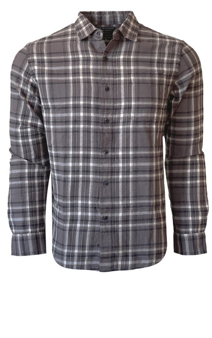 Soft flannel in Charcoal & Black plaid, is great alone or as an over shirt worn open. 
1 Breast  Pocket
True to Size
100 Cotton
Machine wash cold and lay flat to dry
Dry Clean is okay