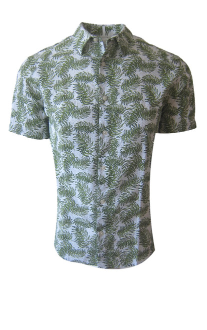 Embroidered palm leaf pattern looks great over a white tee with your favorite shorts or linens.
Regular fit
100 Cotton