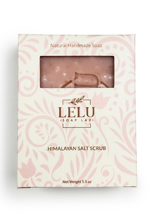 Himalayan Salt Scrub All Natural Handmade Soap  100% Key Lime and Lavender Essential Oil Himalayan Salt and Rose Clay  Lelu Soap Lab