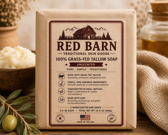 3-Pack Pure Grass-Fed Tallow Soap – Unscented | Handcrafted Traditional Skin Goods