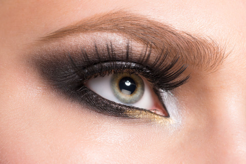 silver smokey eye brown eyes