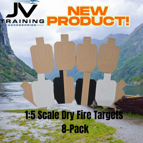 Fridge Magnet Dry Fire Targets – 1:5 Scale USPSA Training Set (8-Pack)
