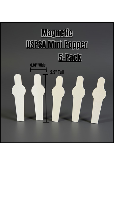 USPSA Mini-Popper Dry Fire Targets – 5 Pack
