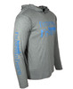Fitzgerald Performance Shirt W/Hoodie Heather Grey/Turquoise Blue