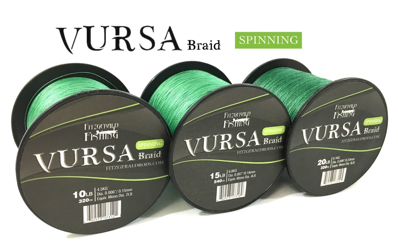 Vursa Braid Spinning 10 lb Stealth Green 