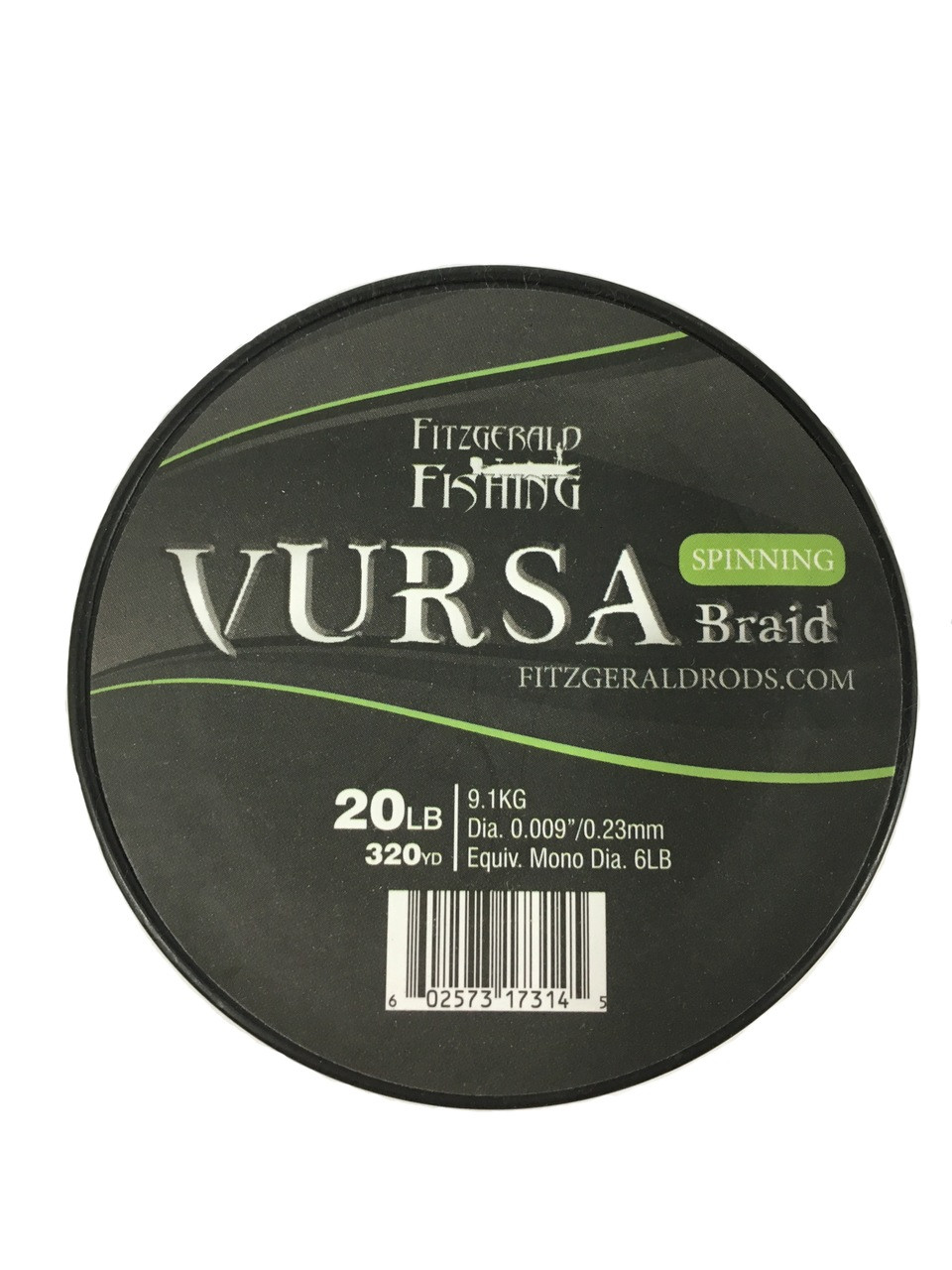 Vursa Braid Spinning 20 lb Stealth Green 