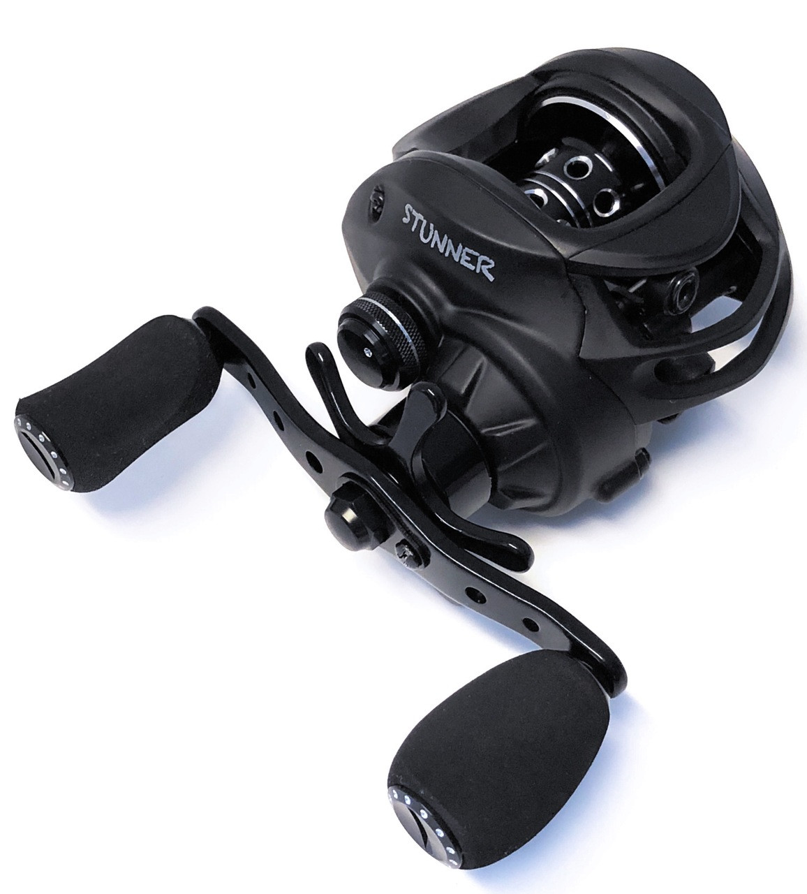 atc baitcaster reel PRC Casting Fishing Matte Black / Right / Size: 100 and the aluminum handle with an EVA knob feels comfortable after hours of use in your hands COMBAT V2 BAITCASTING REEL CBPV2201