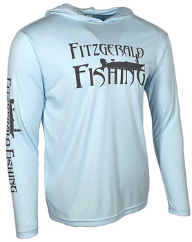 Fitzgerald Performance Shirt W/Hoodie Ice Blue/Light Grey