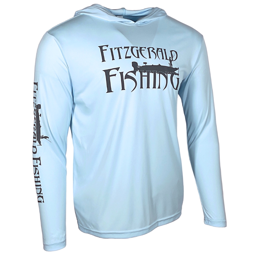Fitzgerald Performance Shirt W/Hoodie Ice Blue/Light Grey