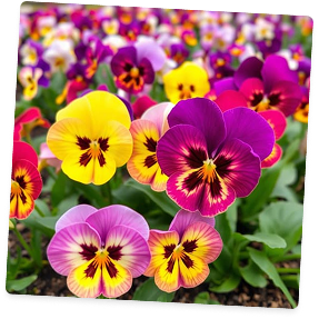 Vibrant Pansies