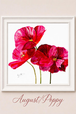 August Poppy Birth Flower Print – Enchanted Play