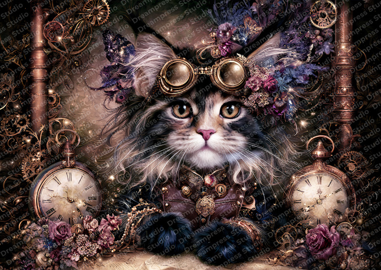 Steampunk Maine Coon Cat