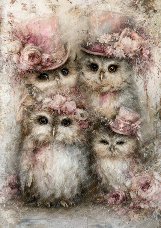 Whimsical Owls Pink