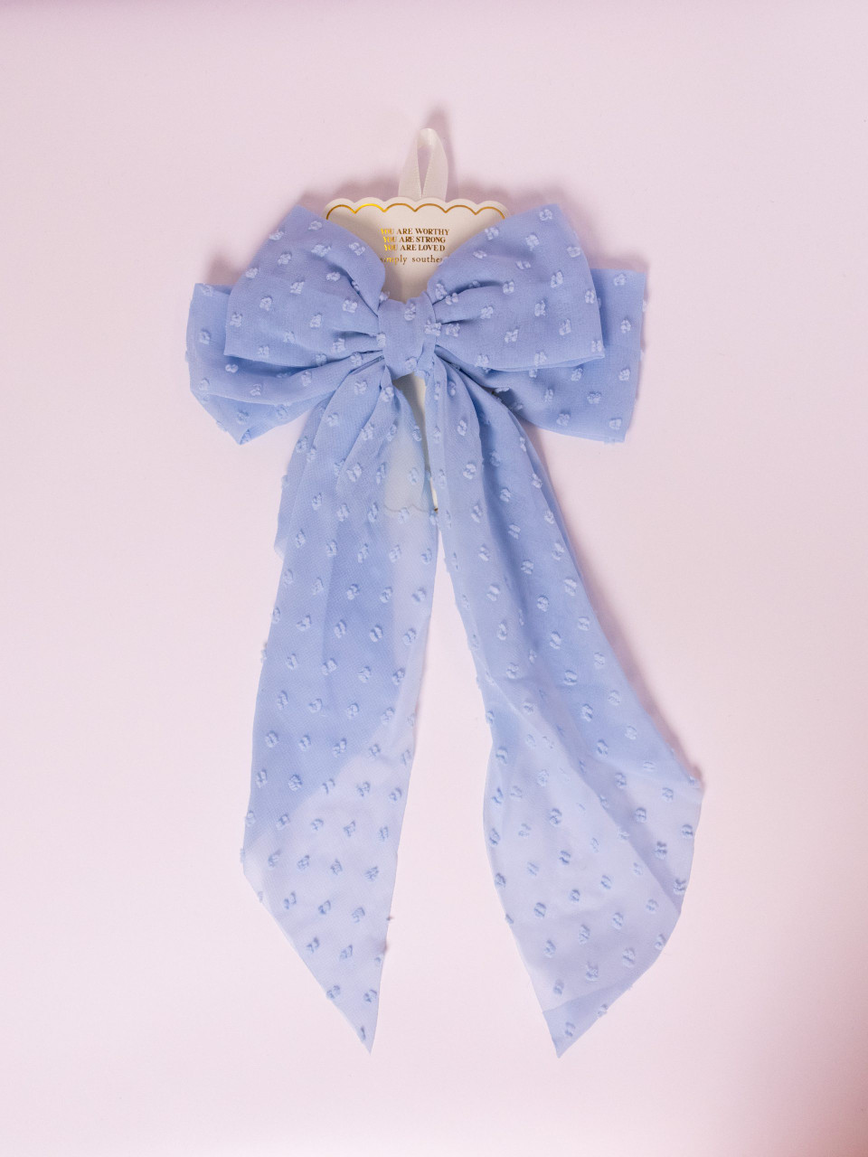 0125-HAIR-BOW-SWISSBLUE - Simply Southern