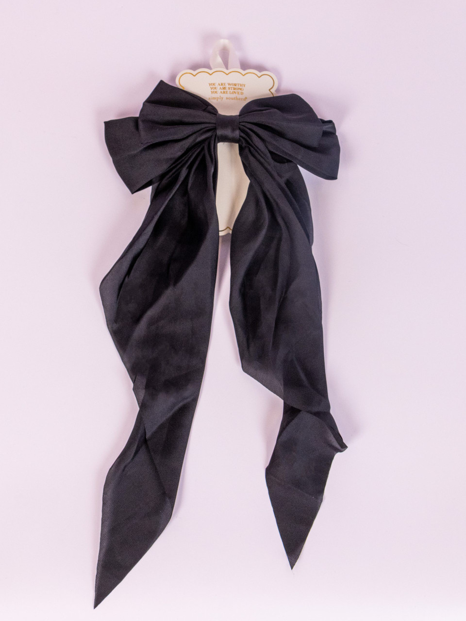 ☆TATIANA☆ Border Ribbon Hair Crow Clip HB2232 0125-HAIR-BOW-SOFTBLACK - Simply Southern