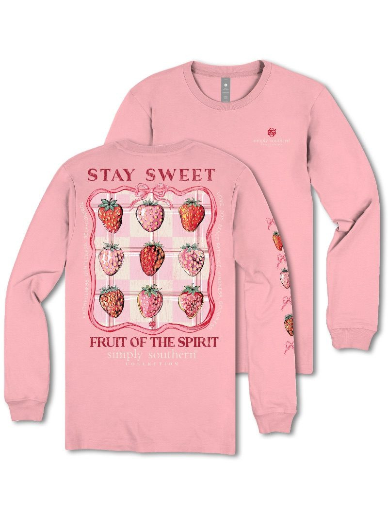 YTH-LS-STAYSWT-TEAROSE - Simply Southern