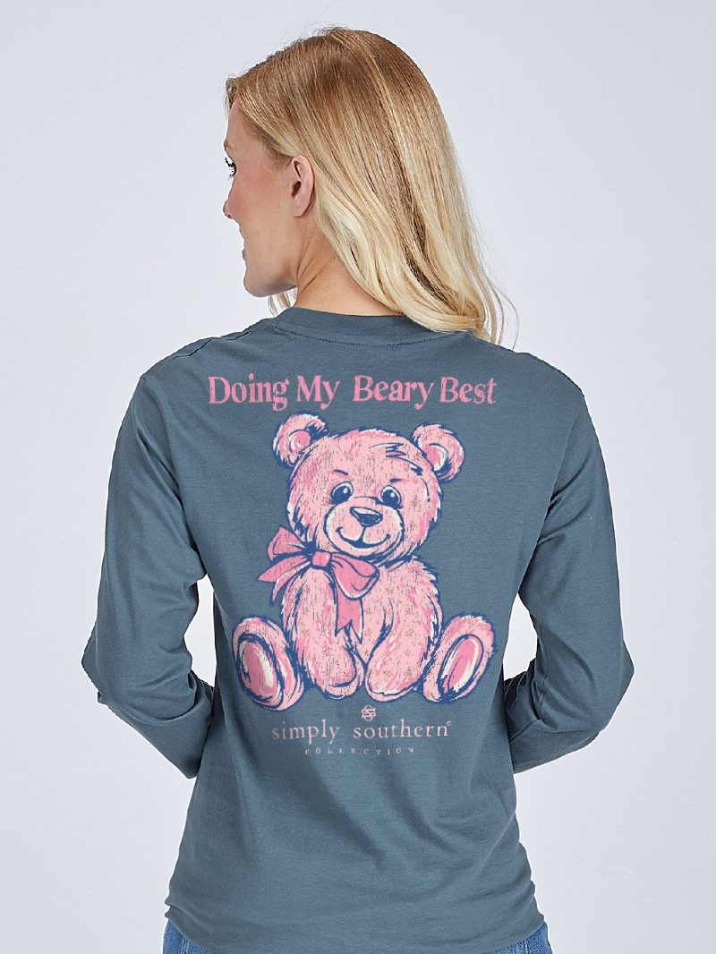 theredthread ♡ S logo fluffy bare tops LS-TEDDYBEST-ICELAND - Simply Southern