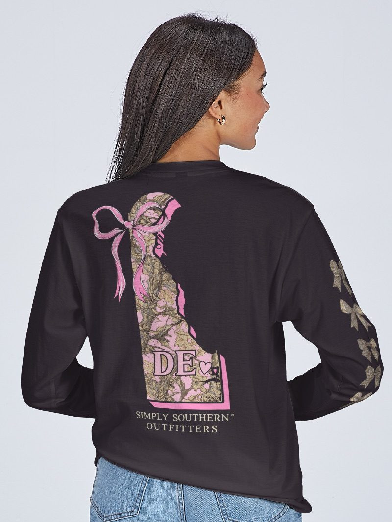 n*様 share spirit long sleeve cut and sew LS-STATE-DE-BLK - Simply Southern