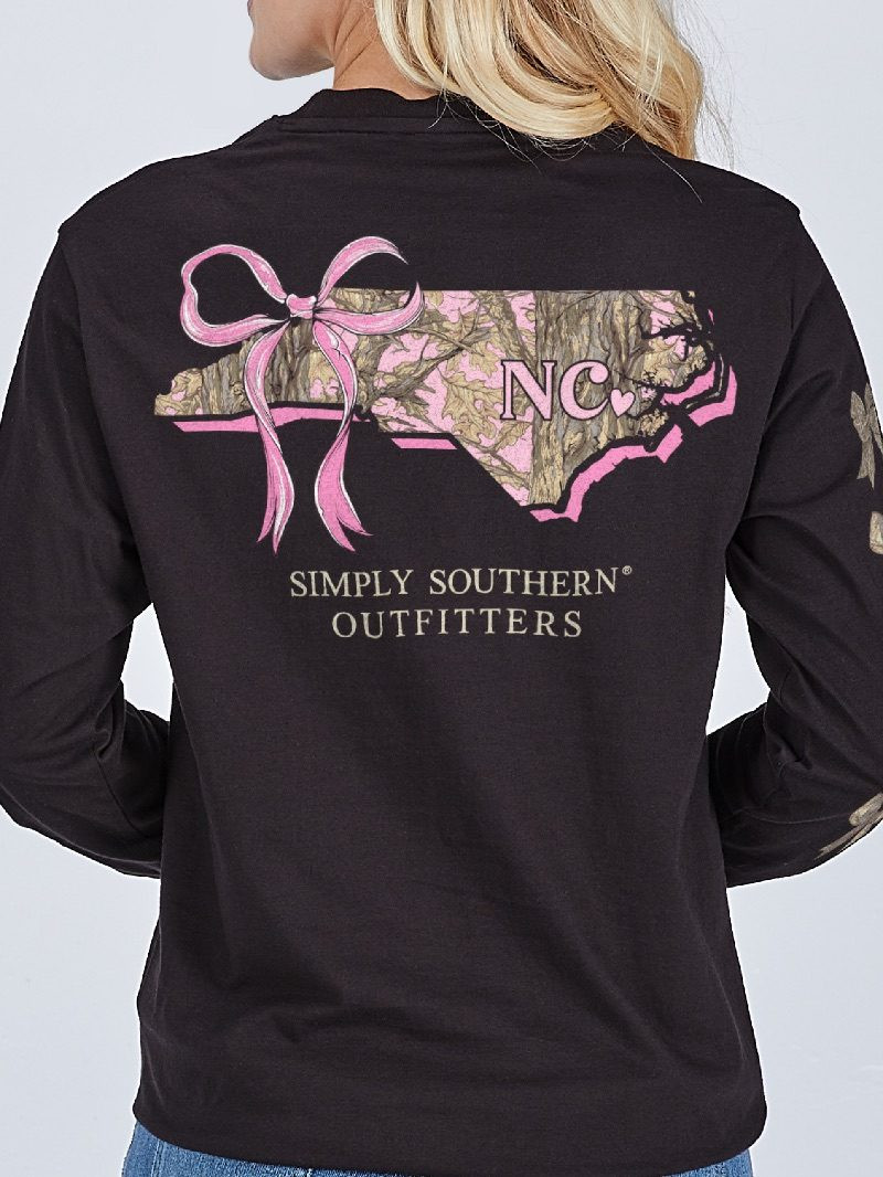 YTH-LS-STATE-NC-BLK - Simply Southern