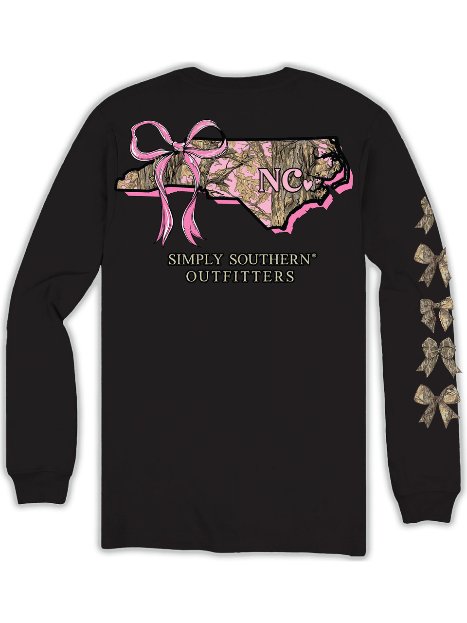 トップス NC YTH-LS-STATE-NC-BLK - Simply Southern