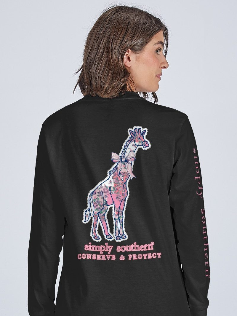 LS-TRACKGF1-FLR-BLK - Simply Southern
