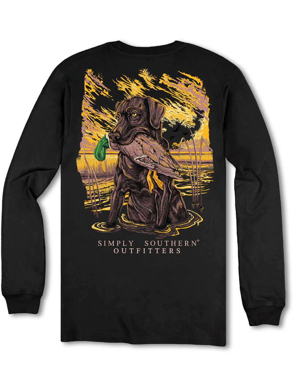 YTH-MN-LS-SWAMPDOG-BLK - Simply Southern