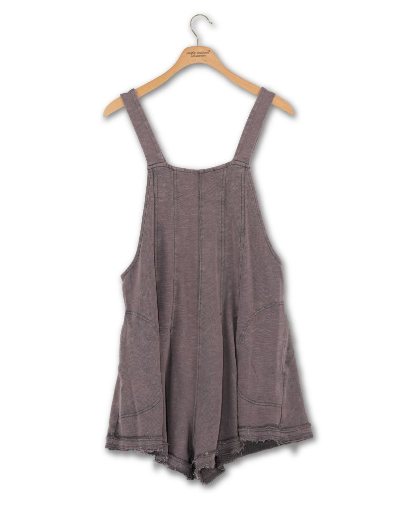 0126-ROMPER-WSHD-DKGRY - Simply Southern