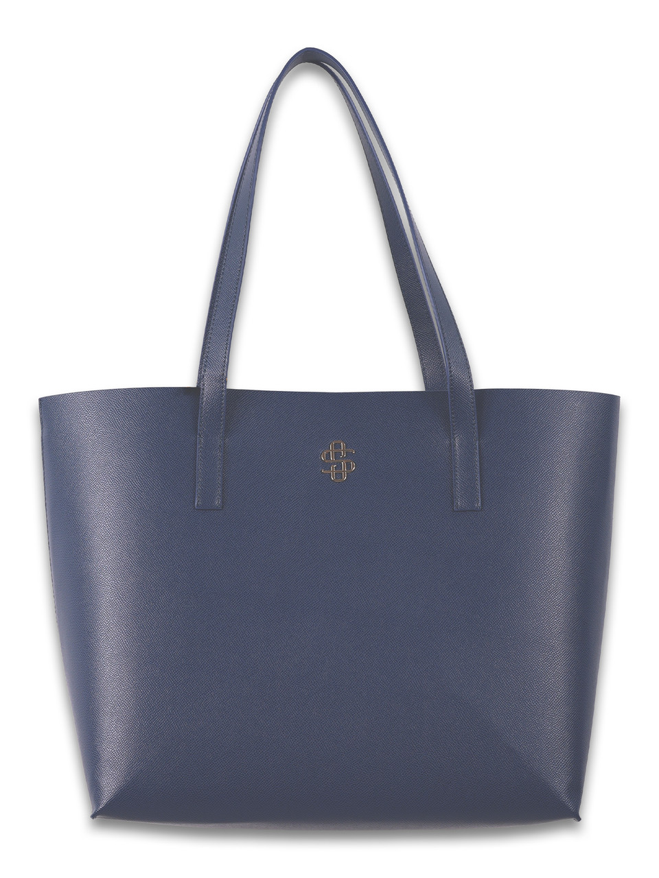 0126-BAG-LTHR-VGN-TOTE-NAVY - Simply Southern
