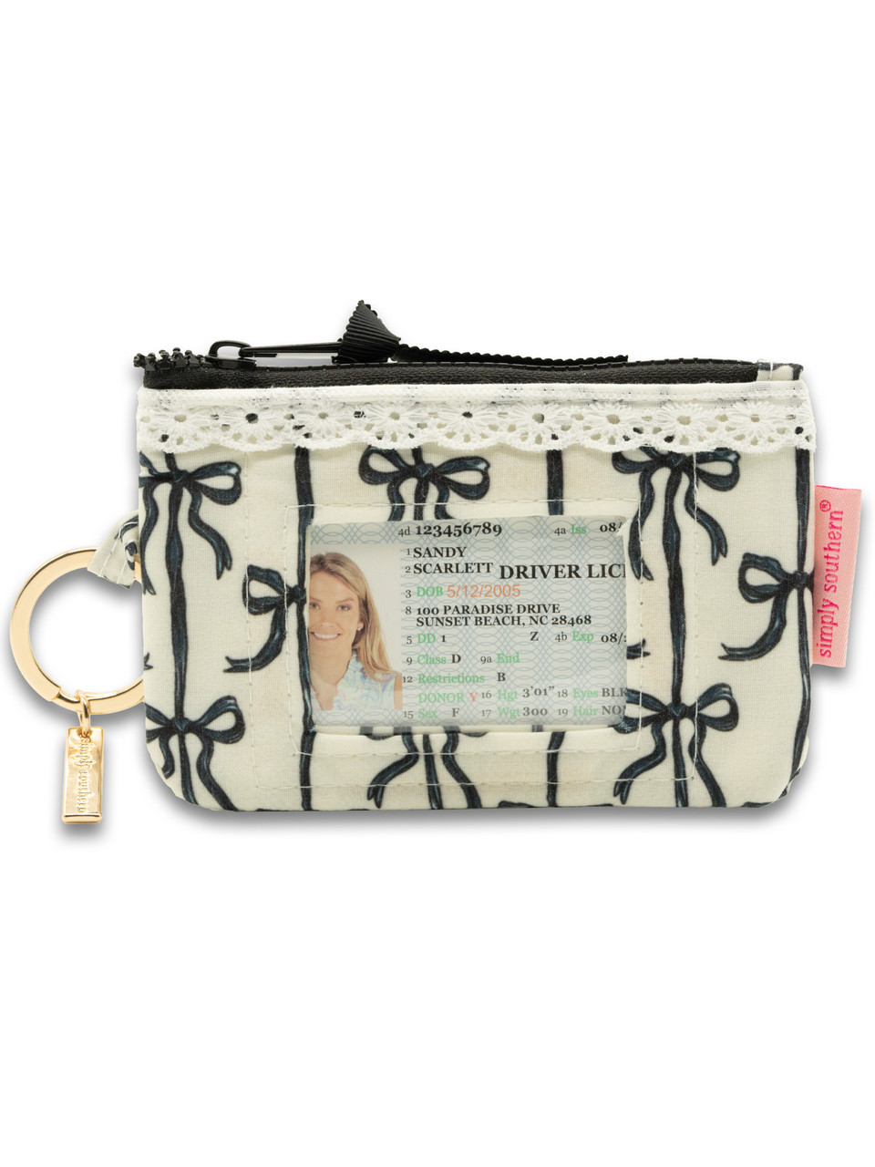 0126-BAG-IDWLT-LACE-BLKBOW - Simply Southern