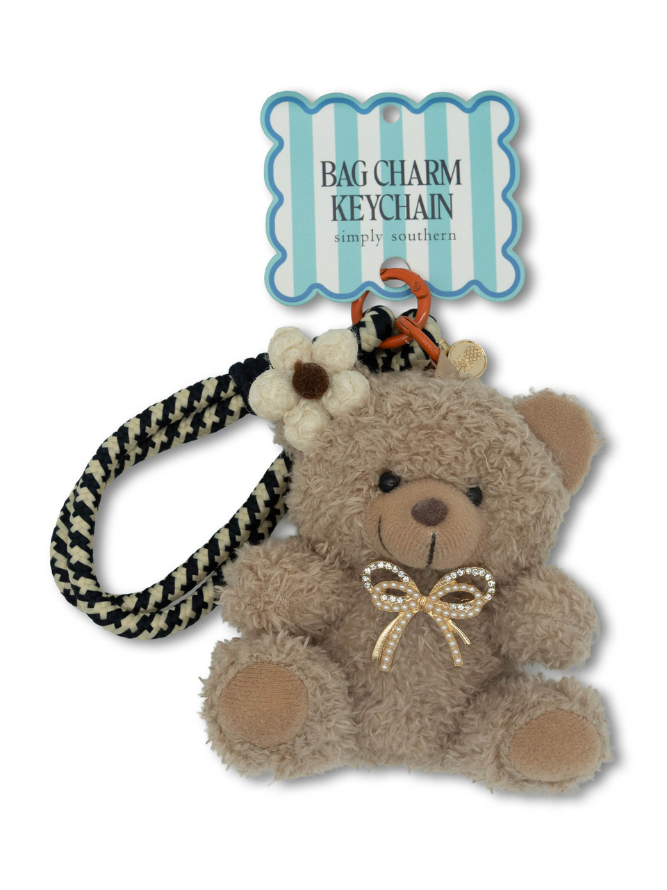 0126-BAG-CHARM-PLSH-BRWNBEAR - Simply Southern
