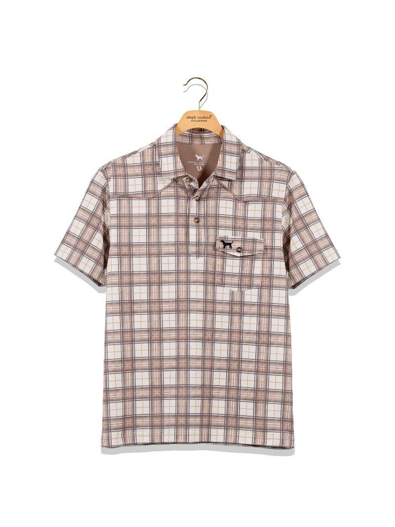 0226-YTH-MN-POLO-WST-BRNPLD - Simply Southern