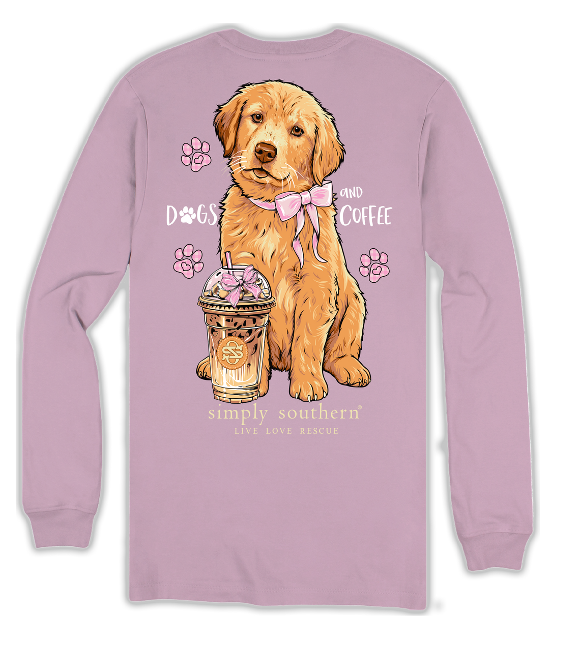 it-dogsデイジートップス　Ｍ YTH-LS-DOGCOFFEE-WSTERIA - Simply Southern