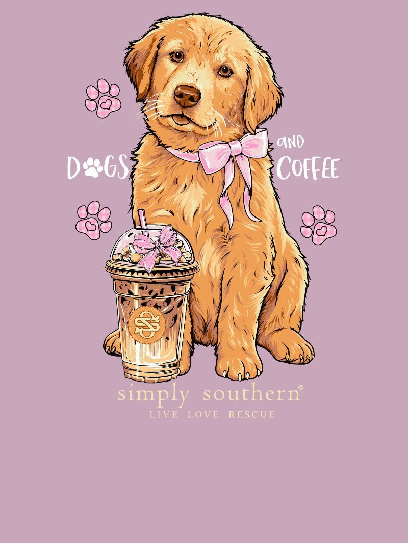 YTH-LS-DOGCOFFEE-WSTERIA - Simply Southern