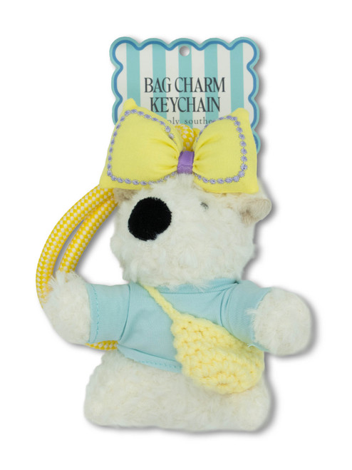 0126-BAG-CHARM-PLSH-YLWBOW