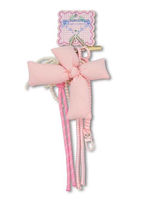 0126-BAG-CHARM-BOWS-PINK